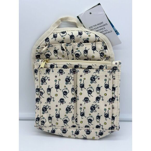 Studio Ghibli Spirited Away Soot Sprites Allover Print Mini Backpack Organizer - Picture 1 of 3